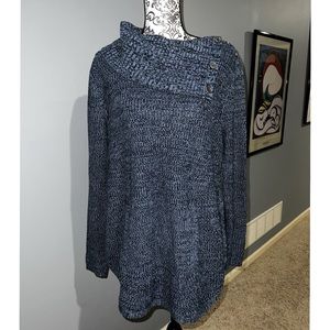 Blue 1X sweater